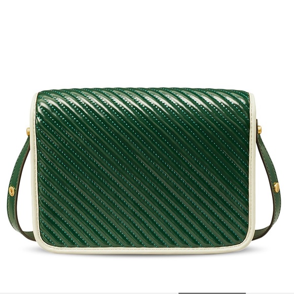 New Tory Burch ROBINSON PATENT QUILTED SHOULDER BAG - Picture 9 of 17